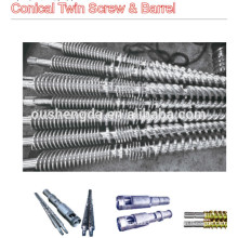 conical twin screw barrel for Profile(WPC) Extrusion